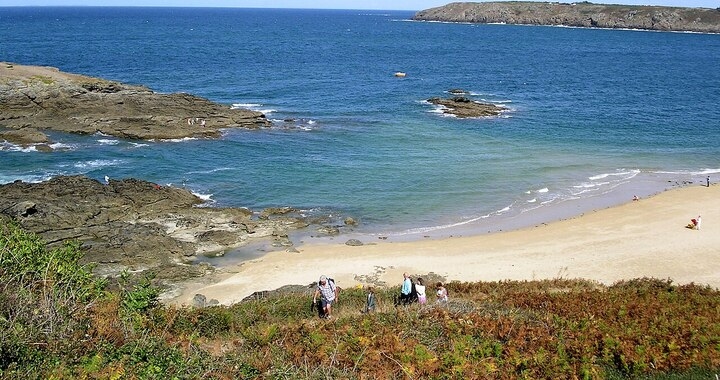 L’estran de la plage des Chevrets à Saint Coulomb